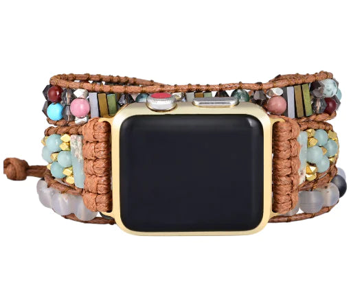 3-Layer Bracelet with Winding Stone Beads