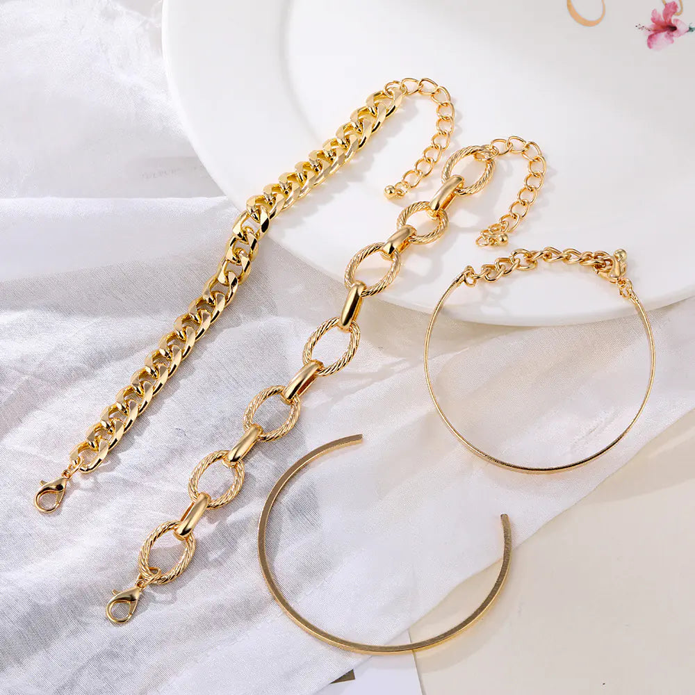 Retro Twisted Bracelet Set