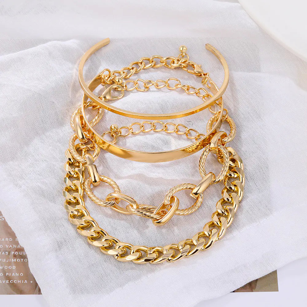 Retro Twisted Bracelet Set