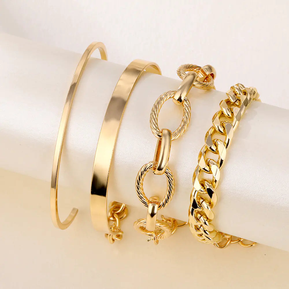 Retro Twisted Bracelet Set