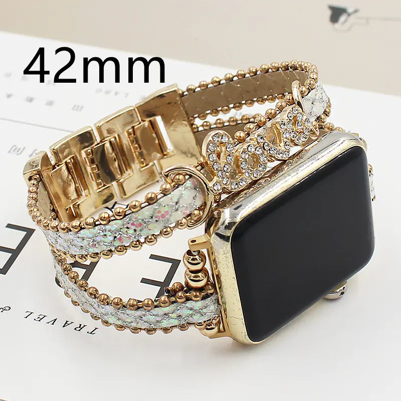 Smart Letters Leather Strap