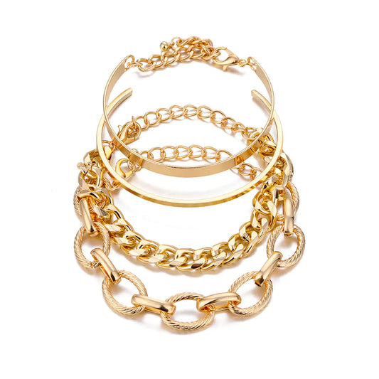 Retro Twisted Bracelet Set